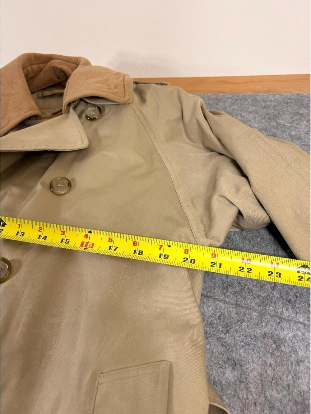 Vintage Burberrys Beige Trench Coat Made in England Womens Size 10 Petite - Picture 8 of 9